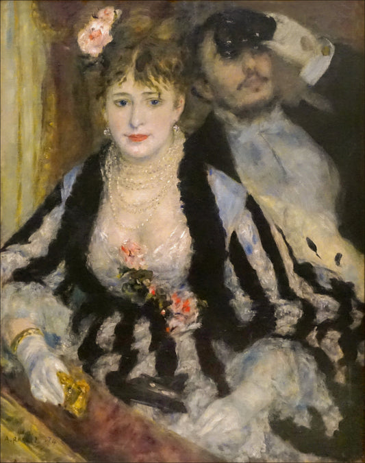 {{ product_title }} Fine Art Print | {{ product_vendor }} Jakero77 Pierre Auguste Renoir La Loge 1874 Couple at The Opera Fine Art Print Art Print  Jakero77