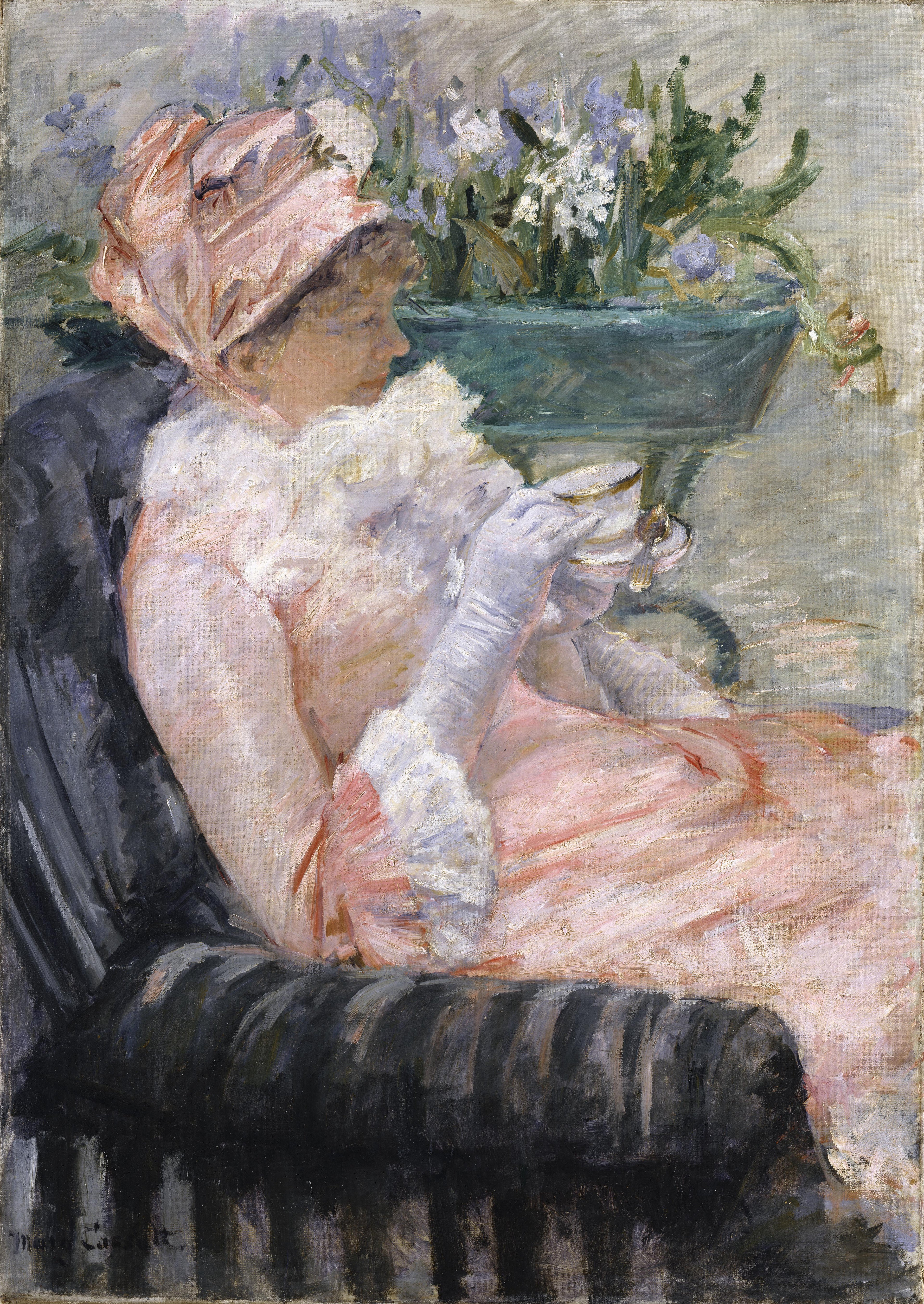 {{ product_title }} Fine Art Print | {{ product_vendor }} Jakero77 Mary Cassatt The Cup of Tea 1880 Fine China High Tea Noon Fine Art Print Art Print  Jakero77