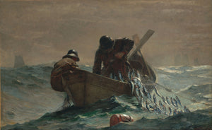 Winslow Homer The Herring Net 1885 Fishing Boat at Sea Fine Art Print 17" x 22"