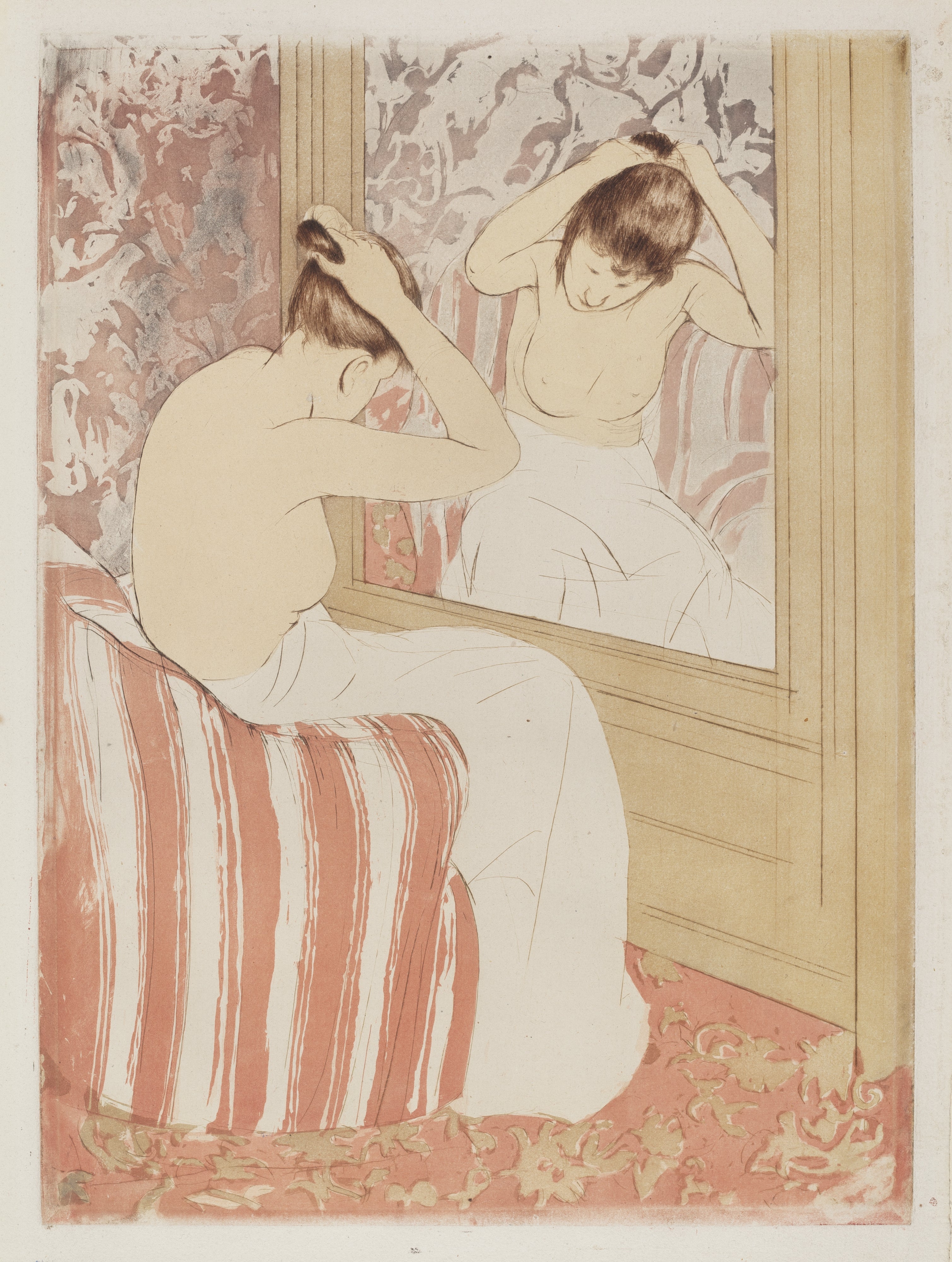 {{ product_title }} Fine Art Print | {{ product_vendor }} Jakero77 Mary Cassatt - The Coiffure (1890-91) Fine Art Print Art Print  Jakero77
