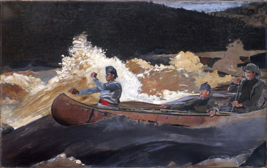 {{ product_title }} Fine Art Print | {{ product_vendor }} Jakero77 Winslow Homer Shooting the Rapids Saguenay River 1905-10 Fine Art Print Art Print  Jakero77