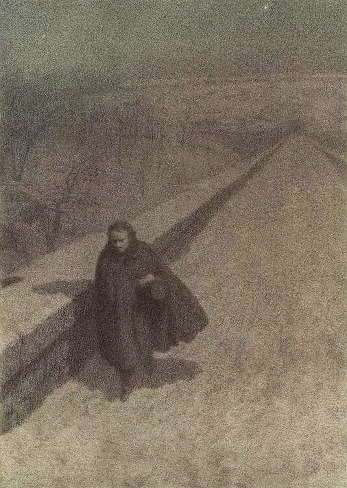 Bernard Jacob Rosenmeyer Edgar Allan Poe Walking Highbridge 1930 Print 17" x 22"