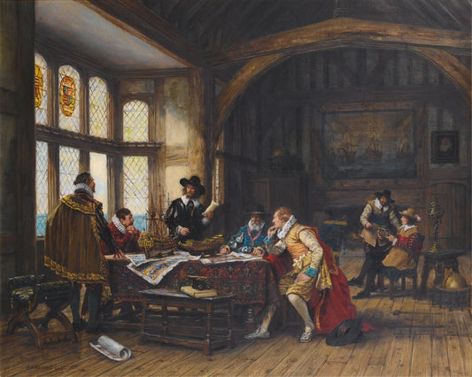 {{ product_title }} Fine Art Print | {{ product_vendor }} Jakero77 Frank Moss Bennett The Adventurer 1938 British Tudor Home Fine Art Print Art Print  Jakero77