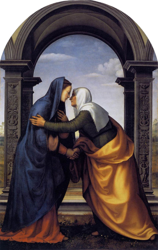 {{ product_title }} Fine Art Print | {{ product_vendor }} Jakero77 Mariotto Albertinelli The Visitation 1503 Virgin Mary Fine Art Print Art Print  Jakero77