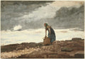 {{ product_title }} Fine Art Print | {{ product_vendor }} Jakero77 Winslow Homer Girl with Red Stockings 1882 Lobster Trap Fine Art Print Art Print  Jakero77