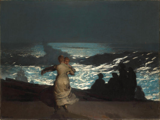 {{ product_title }} Fine Art Print | {{ product_vendor }} Jakero77 Winslow Homer Summer Night 1890 Dancing on the Beach Fine Art Print Art Print  Jakero77
