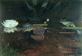 {{ product_title }} Fine Art Print | {{ product_vendor }} Jakero77 Winslow Homer Mink Pond 1891 Frog Fish Lily Pad Flower Fine Art Print Art Print  Jakero77