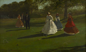 Winslow Homer Croquet Players 1865 Victorian Fashion Game Fine Art Print 17"x22"