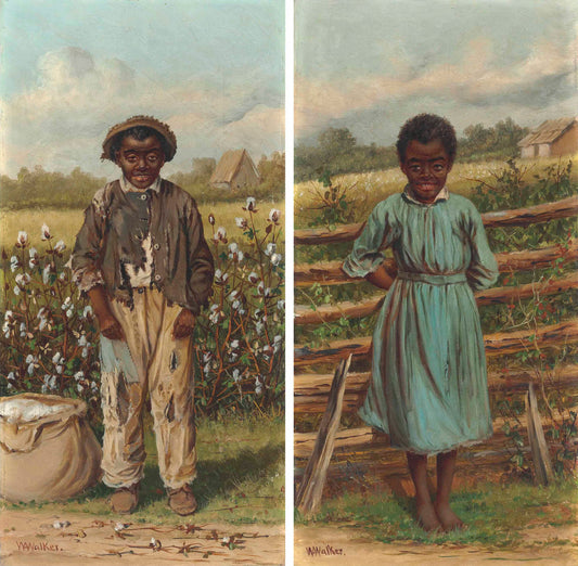 {{ product_title }} Fine Art Print | {{ product_vendor }} Jakero77 William Aiken Walker Young Couple A Pair 1890s Plantation Fine Art Print Art Print  Jakero77