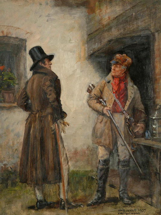 {{ product_title }} Fine Art Print | {{ product_vendor }} Jakero77 Frank Moss Bennett The Squire and the Keeper 1927 Rifle Fine Art Print Art Print  Jakero77