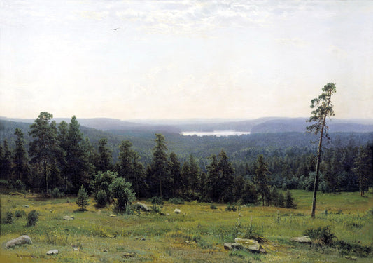 {{ product_title }} Fine Art Print | {{ product_vendor }} Jakero77 Ivan Shishkin Russian Forest Distant Views 1884 Landscape Fine Art Print Art Print  Jakero77