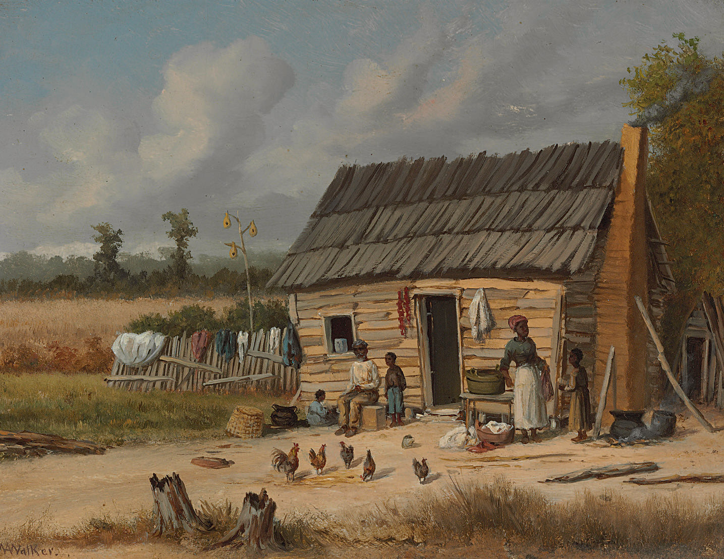 {{ product_title }} Fine Art Print | {{ product_vendor }} Jakero77 William Aiken Walker Sharecroppers in the Yard 1880s Fine Art Print Art Print  Jakero77