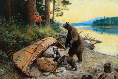 Philip R Goodwin The Law of the Wilderness 1920s Bear Cubs Fine Art Print 17" x 22"