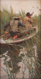 Philip R Goodwin Duck Hunters 1910s Two Men in a Boat Fine Art Print 17" x 22"