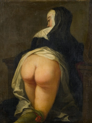 Martin van Meytens Kneeling Nun Backside 1731 Butt Habit Fine Art Print 17"x22"