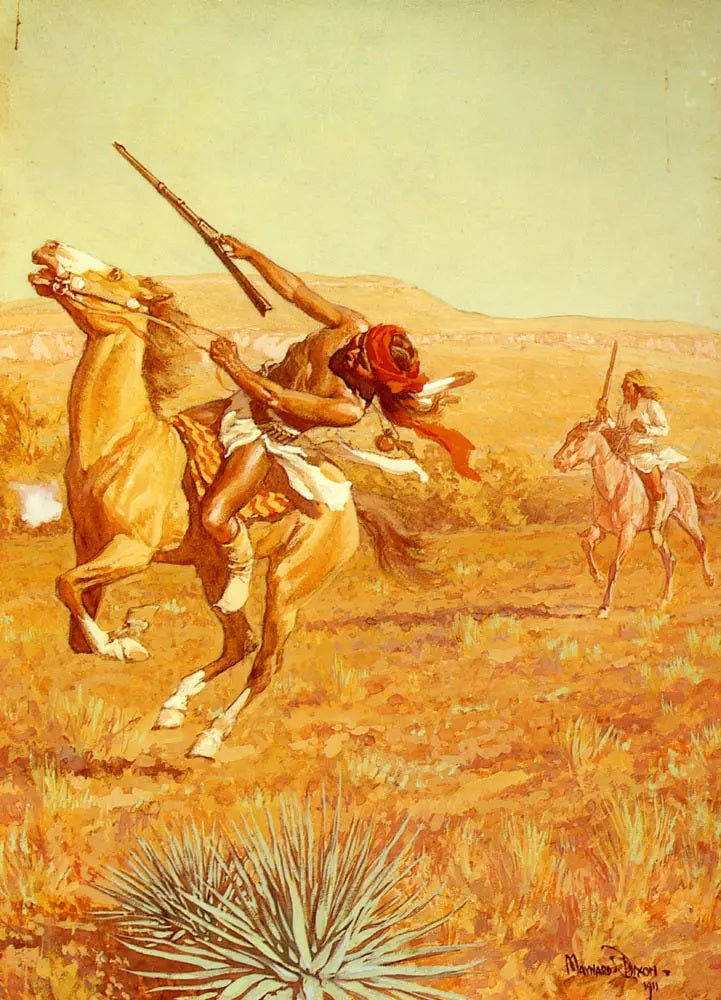 Maynard Dixon The Warriors 1911 Navajo on Horseback Arizona Art Print 17" x 22"