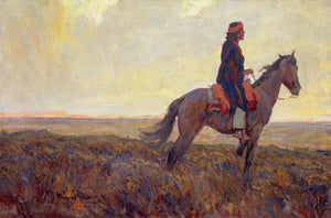 Maynard Dixon The Navajo 1914 Native American Horseback Fine Art Print 17" x 22"