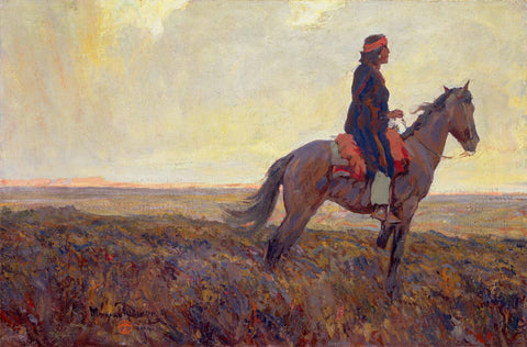 Maynard Dixon The Navajo 1914 Native American Horseback Fine Art Print 17" x 22"