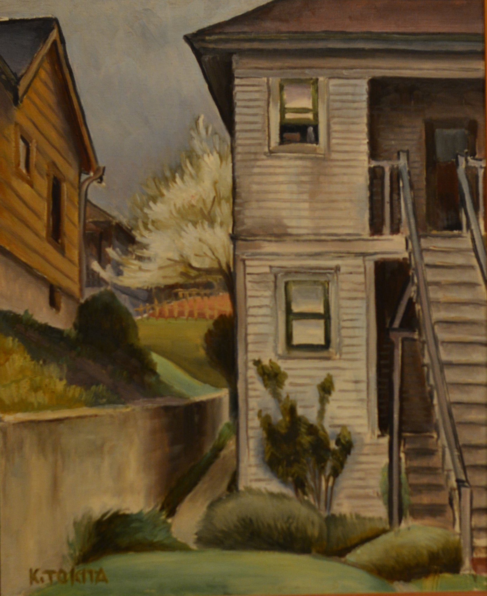 Kamekichi Tokita Backyard in Seattle 1934 Houses History Fine Art Print 17"x22"