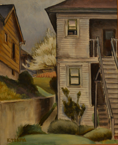 Kamekichi Tokita Backyard in Seattle 1934 Houses History Fine Art Print 17"x22"