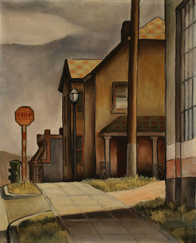 Kamekichi Tokita Houses 1935 Seattle Street Architecture Fine Art Print 17"x22"