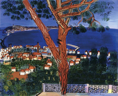 Raoul Dufy Golfe Juan 1927 France Landscape Sea Ocean Fine Art Print 17" x 22"