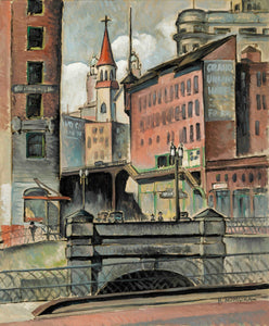 Kenjiro Nomura Fourth Avenue Railroad Tunnel 1935 Seattle Fine Art Print 17"x22"