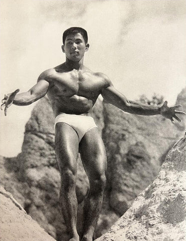 Tamotsu Yato Jun Shigemura Horai Gorge 1967 Japan Bodybuilder Art Print 17"x22"