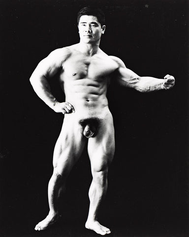 Tamotsu Yato Nobou Takemoto Japan Bodybuilder Nude Full Frontal Flexing 1970 Homoerotic Gay Interest Fine Art Print 17" x 22"