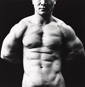 Tamotsu Yato Nobou Takamoto Japan Bodybuilder Flexing Torso Pubic Hair 1970 Fine Art Print 17"x22"
