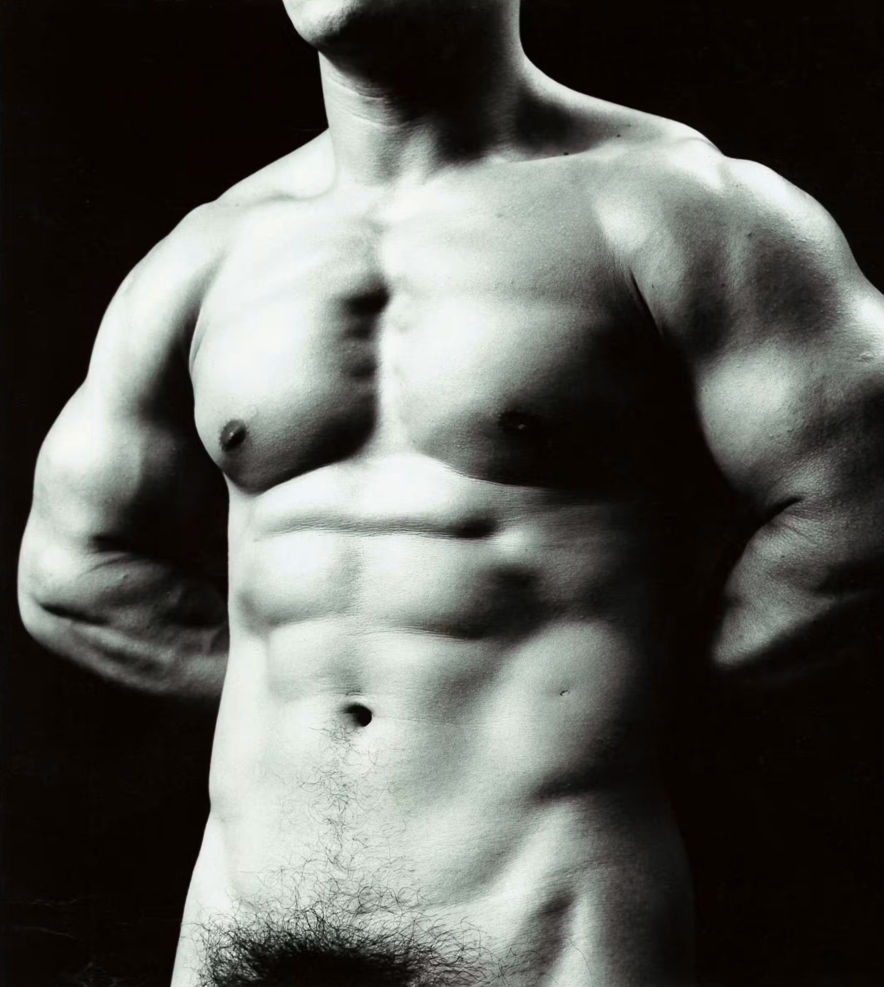 Tamotsu Yato Nobou Takemoto Japan Bodybuilder Flexing 1970 Art Print 17" x 22"