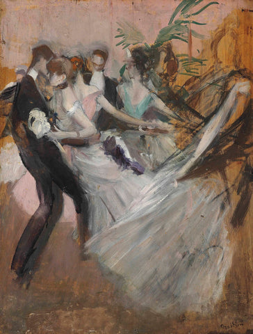 Giovanni Boldini Al Ballo 1920s Fashionable Wedding Dance Fine Art Print 17"x22"