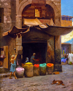 Jean Leon Gerome Pigment Seller in North Africa 1891 Fine Art Print 17" x 22"