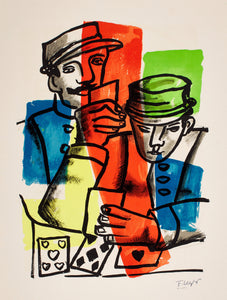 Joseph Fernand Henri Leger La Ville The Card Players Fine Art Print 17" x 22"