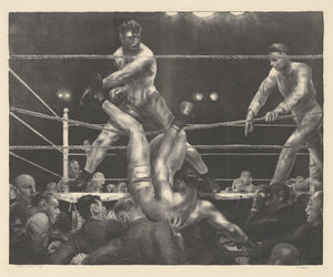 George Bellows Dempsey versus Firpo Boxing Match Knockout 1923 Fine Art Print 17"x22"