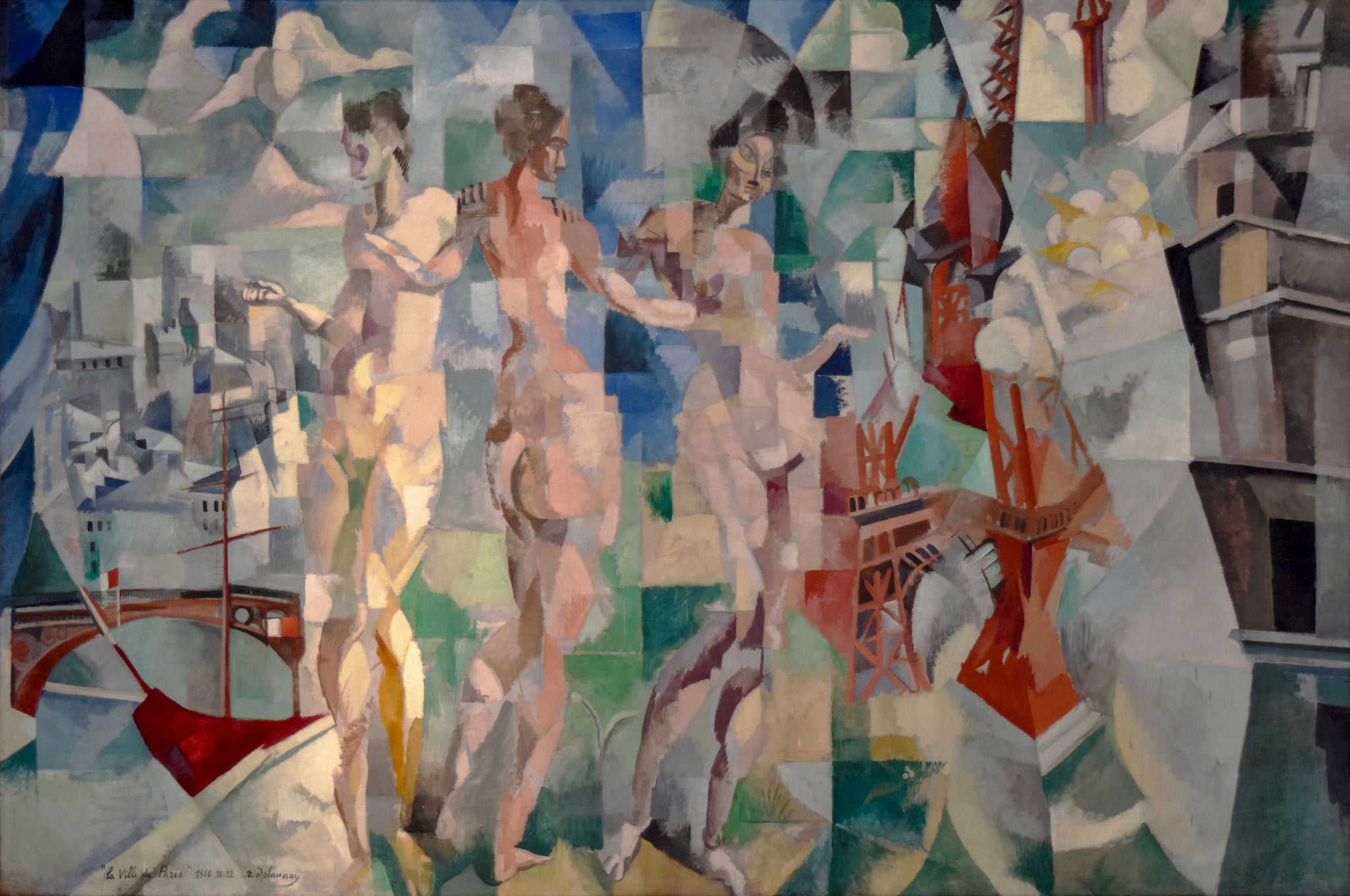 Robert Delaunay The City of Paris 1912 France Eiffel Tower Art Print 17" x 22"