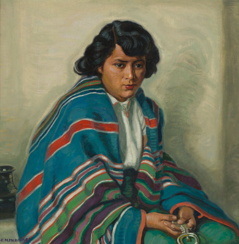 Ernest Martin Hennings Crucita Samora or Taos Indian Maiden 1930 Print 17" x 22"