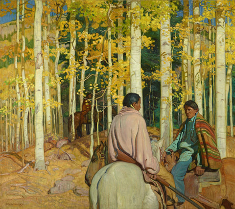 Ernest Martin Hennings A Friendly Encounter circa 1925 Fine Art Print 17" x 22"
