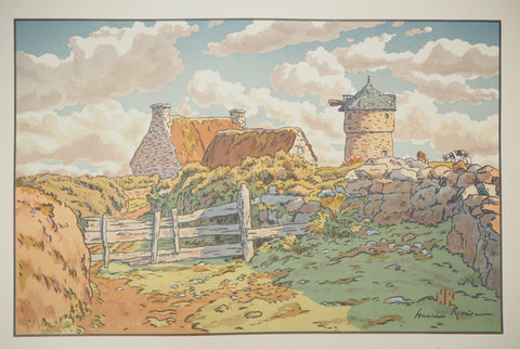 Henri Riviere Brittany The Old Mill at Loguivy 1910 Fine Art Print 17" x 22"