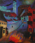 Marianne von Werefkin Untitled 1914 Street Scene at Night Fine Art Print