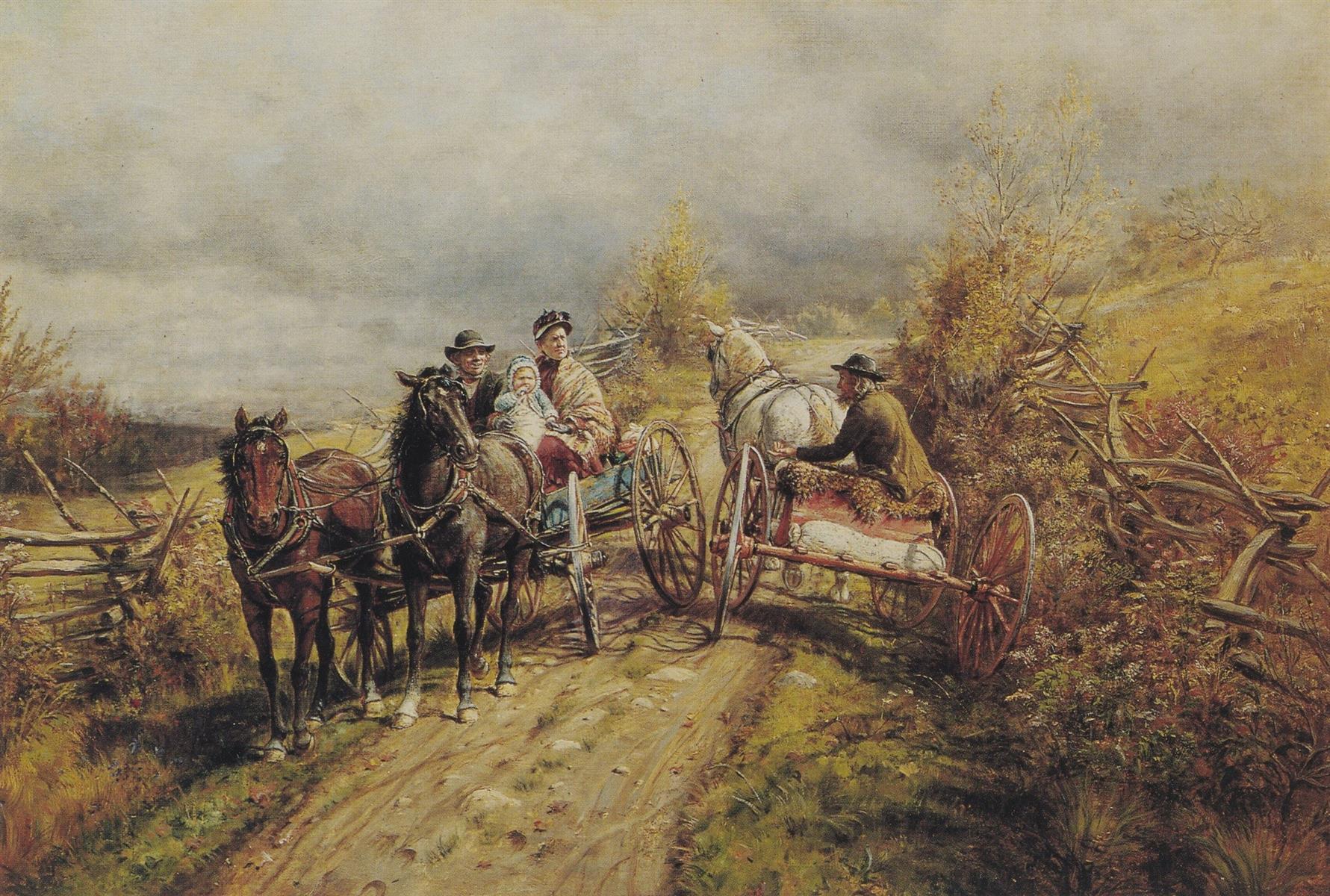 Edward Lamson Henry The Latest Village Scandal 1885 Fine Art Print