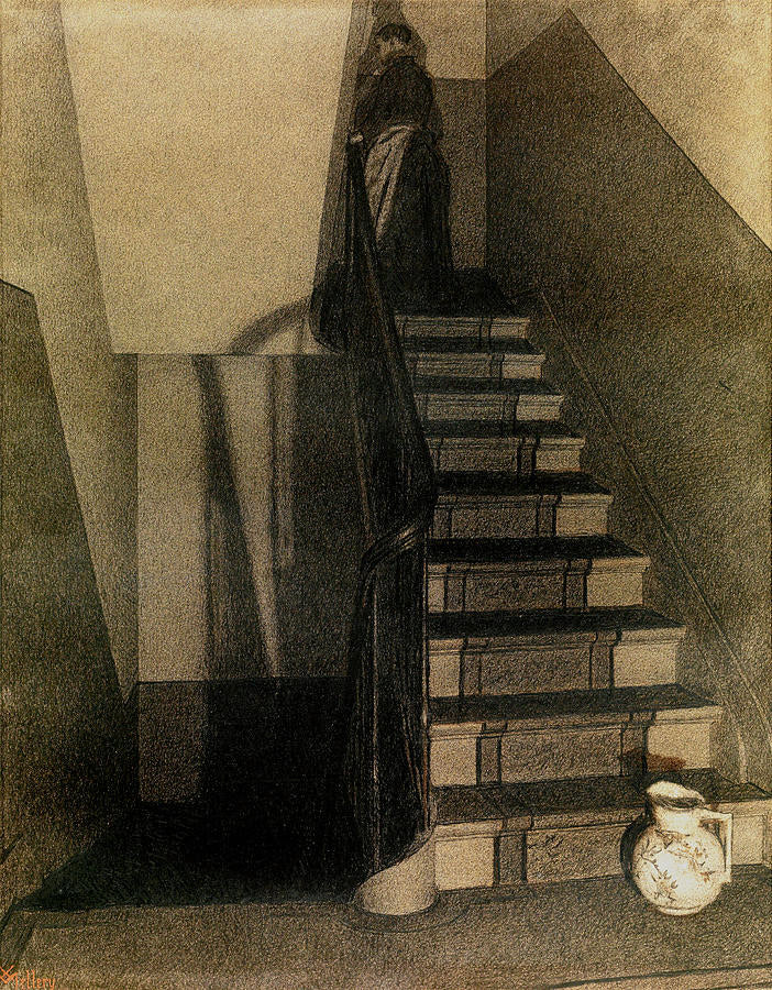 Xavier Mellery The Stairway 1889 Fine Art Print