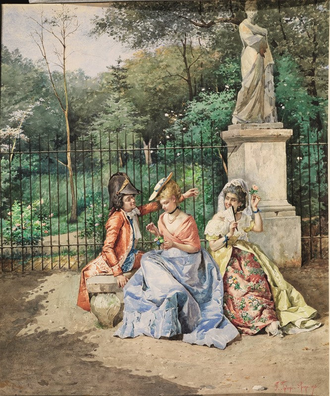 Filippo Indoni The Two-Timer 1874 Fine Art Print
