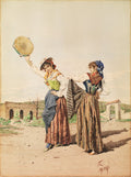 Filippo Indoni The Gypsies Girls 1880 Fine Art Print