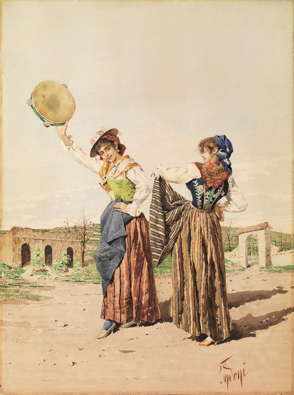 Filippo Indoni The Gypsies Girls 1880 Fine Art Print