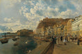 Rudolf von Alt On the beach of Santa Lucia in Naples 1867 Fine Art Print