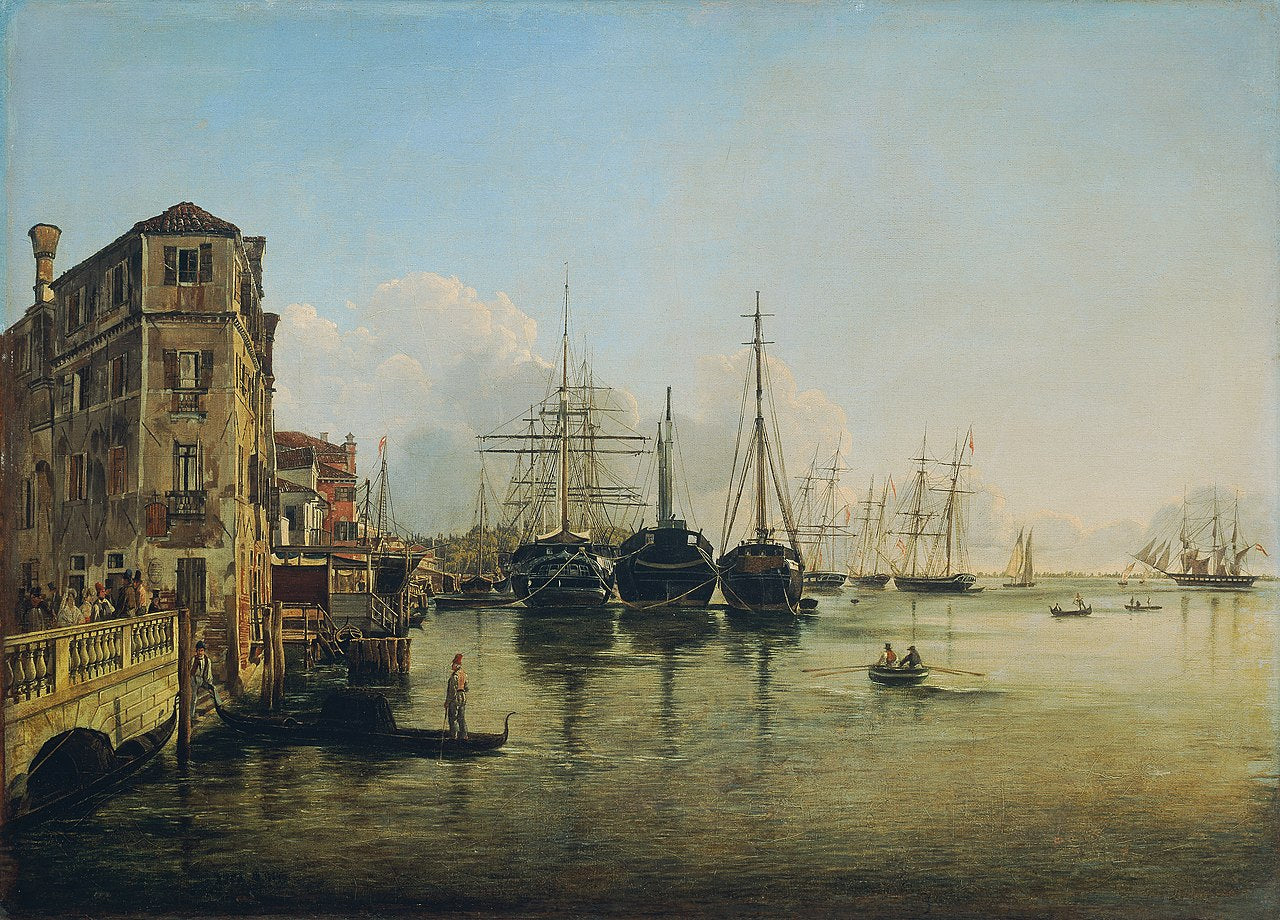 Rudolf von Alt View of the Strada Nuova against the Giardini Pubblici in Venice 1834 Fine Art Print