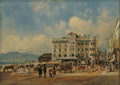 Rudolf von Alt The town hall in Gmunden 1860 Fine Art Print