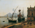Rudolf von Alt The port of Naples with Vesuvius 1836 Fine Art Print