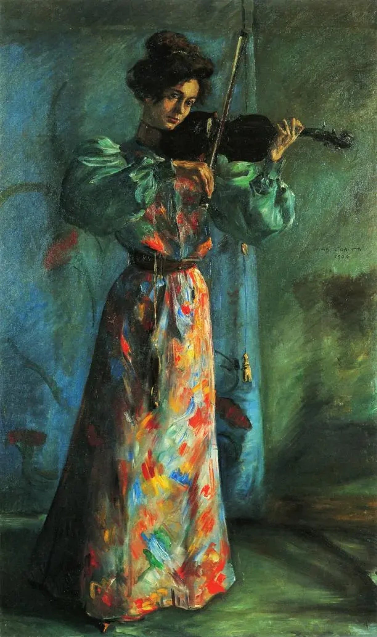 Lovis Corinth The Violinist 1900 Fine Art Print